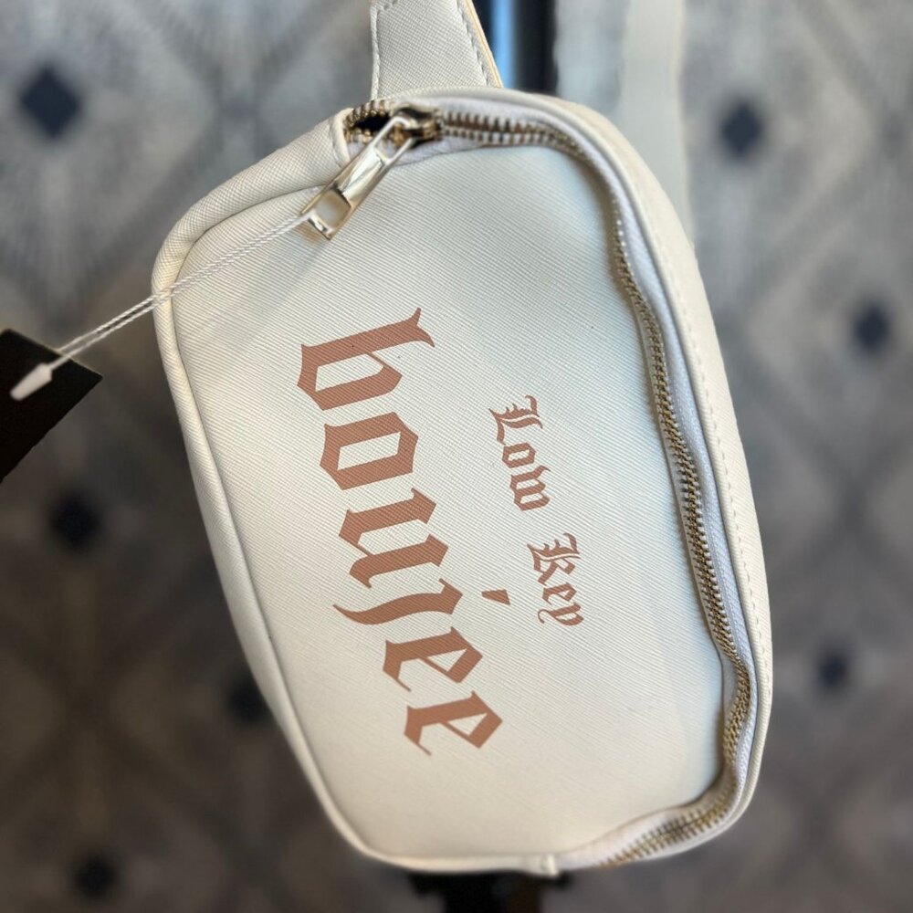 Low Key Boujee White & Gold Crossbody